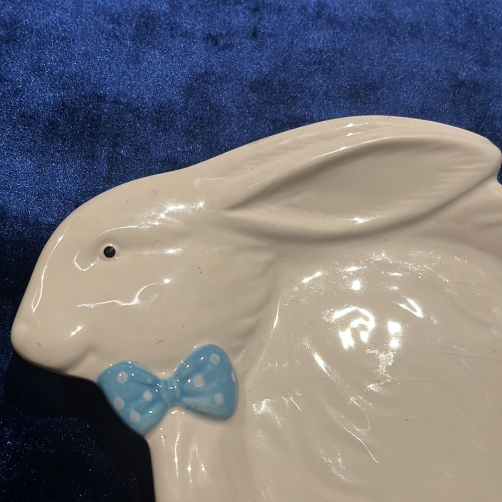 Yankee Candle Bunny Rabbit Jar Candle Holder or Plate - Picture 3 of 8